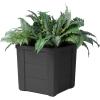 image:imageStep2 Lakewood Planter Box 2Pack Planters for Indoor or Outdoor Plants Gardening and Flower Pot for Patio or Porch Durable Plastic BlackBlack