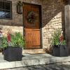 image:imageStep2 Lakewood Planter Box 2Pack Planters for Indoor or Outdoor Plants Gardening and Flower Pot for Patio or Porch Durable Plastic BlackBlack