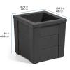 image:imageStep2 Lakewood Planter Box 2Pack Planters for Indoor or Outdoor Plants Gardening and Flower Pot for Patio or Porch Durable Plastic BlackBlack