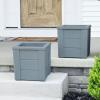 image:imageStep2 Lakewood Planter Box 2Pack Planters for Indoor or Outdoor Plants Gardening and Flower Pot for Patio or Porch Durable Plastic BlackSage Gray