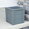 image:imageStep2 Lakewood Planter Box 2Pack Planters for Indoor or Outdoor Plants Gardening and Flower Pot for Patio or Porch Durable Plastic BlackSage Gray