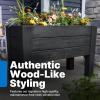 image:imageStep2 Lakewood Raised Planter Box Large Planter for Outdoor Plants Gardening and Flower Pot for Patio or Porch Easy Drainage Durable Plastic BlackBlack