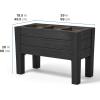 image:imageStep2 Lakewood Raised Planter Box Large Planter for Outdoor Plants Gardening and Flower Pot for Patio or Porch Easy Drainage Durable Plastic BlackBlack