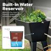 image:imageStep2 Tremont Raised Planter Large Planters for Outdoor Plants Gardening and Flower Pot for Patio or Porch Efficient Drainage Durable Plastic Black 1Pack