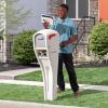 image:imageStep2 Mailmaster Streamline Mailbox amp Post Weather Resistant Large Outdoor Mailboxes Made of Durable Plastic Easy to Install Flag Included WhiteWhite