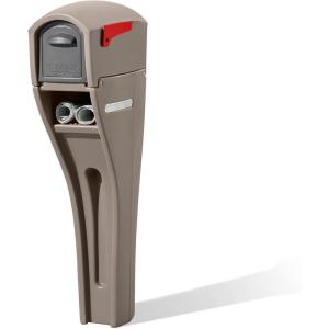 image:imageStep2 Mailmaster Streamline Mailbox amp Post Weather Resistant Large Outdoor Mailboxes Made of Durable Plastic Easy to Install Flag Included WhiteMocha