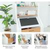 image:imageStep2 Harmony Toy Storage Box Wood and Plastic Shelves for Books Toy Storage Bin with Chalkboard Lid and Clip Easel and Toy Organizer in One WhiteWhite