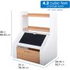 image:imageStep2 Harmony Toy Storage Box Wood and Plastic Shelves for Books Toy Storage Bin with Chalkboard Lid and Clip Easel and Toy Organizer in One WhiteWhite