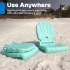 image:imageStep2 Kids Shell Flip Seat Portable Outdoor Chair for Poolside Camping Beach Stadium Providing Back Support Made of UV20 Durable Plastic Mint