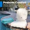 image:imageStep2 Seashell Flip Seat Adult Portable Outdoor Chair for Poolside Camping Beach Stadium Providing Back Support Made of UV20 Durable Plastic Incredible White