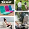 image:imageStep2 Seashell Flip Seat Adult Portable Outdoor Chair for Poolside Camping Beach Stadium Providing Back Support Made of UV20 Durable Plastic Incredible White