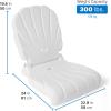 image:imageStep2 Seashell Flip Seat Adult Portable Outdoor Chair for Poolside Camping Beach Stadium Providing Back Support Made of UV20 Durable Plastic Incredible White