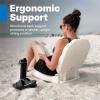 image:imageStep2 Seashell Flip Seat Adult Portable Outdoor Chair for Poolside Camping Beach Stadium Providing Back Support Made of UV20 Durable Plastic Incredible White