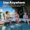 image:imageStep2 Seashell Flip Seat Adult Portable Outdoor Chair for Poolside Camping Beach Stadium Providing Back Support Made of UV20 Durable Plastic Incredible White