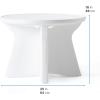 image:imageStep2 Vero Accent Table Use in Pools Up to 9 Water or Poolside Ledge OutdoorIndoor Waterproof Patio Furniture Made of Durable UV20 Plastic White