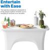 image:imageStep2 Vero inPool Entertaining Table Pool Ledge Side Table UVResistant Resin Removable Tabletop Insert White