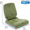 image:imageStep2 Seashell Flip Seat 2 Pack Adult Portable Outdoor Chairs for Poolside Camping Beach Stadium Providing Back Support Made of UV20 Durable Plastic Incredible WhiteOlive Green