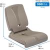 image:imageStep2 Seashell Flip Seat 2 Pack Adult Portable Outdoor Chairs for Poolside Camping Beach Stadium Providing Back Support Made of UV20 Durable Plastic Incredible WhiteBrown