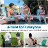 image:imageStep2 Seashell Flip Seat 2 Pack Adult Portable Outdoor Chairs for Poolside Camping Beach Stadium Providing Back Support Made of UV20 Durable Plastic Incredible WhiteAqua