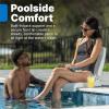 image:imageStep2 Seashell Flip Seat 2 Pack Adult Portable Outdoor Chairs for Poolside Camping Beach Stadium Providing Back Support Made of UV20 Durable Plastic Incredible WhiteCapri