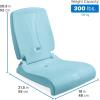 image:imageStep2 Seashell Flip Seat 2 Pack Adult Portable Outdoor Chairs for Poolside Camping Beach Stadium Providing Back Support Made of UV20 Durable Plastic Incredible WhiteCapri
