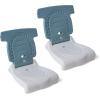 image:imageStep2 Seashell Flip Seat 2 Pack Adult Portable Outdoor Chairs for Poolside Camping Beach Stadium Providing Back Support Made of UV20 Durable Plastic Incredible WhiteAqua
