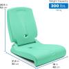 image:imageStep2 Seashell Flip Seat 2 Pack Adult Portable Outdoor Chairs for Poolside Camping Beach Stadium Providing Back Support Made of UV20 Durable Plastic Incredible WhiteMint