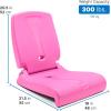 image:imageStep2 Seashell Flip Seat 2 Pack Adult Portable Outdoor Chairs for Poolside Camping Beach Stadium Providing Back Support Made of UV20 Durable Plastic Incredible WhiteBright Pink