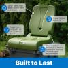 image:imageStep2 Seashell Flip Seat 2 Pack Adult Portable Outdoor Chairs for Poolside Camping Beach Stadium Providing Back Support Made of UV20 Durable Plastic Incredible WhiteOlive Green
