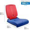 image:imageStep2 Seashell Flip Seat 2 Pack Adult Portable Outdoor Chairs for Poolside Camping Beach Stadium Providing Back Support Made of UV20 Durable Plastic Incredible WhiteRed  Blue