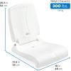 image:imageStep2 Seashell Flip Seat 2 Pack Adult Portable Outdoor Chairs for Poolside Camping Beach Stadium Providing Back Support Made of UV20 Durable Plastic Incredible WhiteWhite