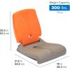 image:imageStep2 Seashell Flip Seat 2 Pack Adult Portable Outdoor Chairs for Poolside Camping Beach Stadium Providing Back Support Made of UV20 Durable Plastic Incredible WhiteBrown  Orange