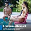 image:imageStep2 Seashell Flip Seat 2 Pack Adult Portable Outdoor Chairs for Poolside Camping Beach Stadium Providing Back Support Made of UV20 Durable Plastic Incredible WhiteCapri