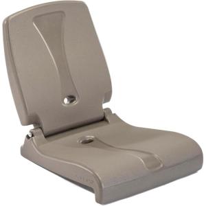 image:imageStep2 Seashell Flip Seat 2 Pack Adult Portable Outdoor Chairs for Poolside Camping Beach Stadium Providing Back Support Made of UV20 Durable Plastic Incredible WhiteBrown