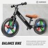 image:imageSEREED Toddler Balance Bike 2 Year Old No Pedal Kids Bicycle Toys for 25 Years Old ToolFree Adjustment Customize Plate with Stickers Gift for 23 Boys Girls Mint GreenBlack Lighting