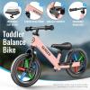image:imageSEREED Toddler Balance Bike 2 Year Old No Pedal Kids Bicycle Toys for 25 Years Old ToolFree Adjustment Customize Plate with Stickers Gift for 23 Boys Girls Mint GreenPink Lighting