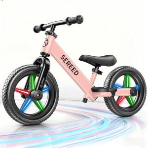 image:imageSEREED Toddler Balance Bike 2 Year Old No Pedal Kids Bicycle Toys for 25 Years Old ToolFree Adjustment Customize Plate with Stickers Gift for 23 Boys Girls Mint GreenPink Lighting