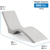 image:imageStep2 Vero Pool Lounger inPool Chaise Lounge Chair for Tanning Ledges up to 12 in Outdoor Patio Chair Weighted Earthy Tan wSpeckGrey