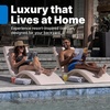 image:imageStep2 Vero Pool Lounger inPool Chaise Lounge Chair for Tanning Ledges up to 12 in Outdoor Patio Chair Weighted Earthy Tan wSpeckTan