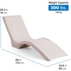 image:imageStep2 Vero Pool Lounger inPool Chaise Lounge Chair for Tanning Ledges up to 12 in Outdoor Patio Chair Weighted Earthy Tan wSpeckTan