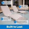 image:imageStep2 Vero Pool Lounger inPool Chaise Lounge Chair for Tanning Ledges up to 12 in Outdoor Patio Chair Weighted Earthy Tan wSpeckTan