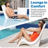 image:imageStep2 Vero Pool Lounger inPool Chaise Lounge Chair for Tanning Ledges up to 12 in Outdoor Patio Chair Weighted Earthy Tan wSpeckWhite