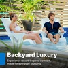 image:imageStep2 Vero Pool Lounger inPool Chaise Lounge Chair for Tanning Ledges up to 12 in Outdoor Patio Chair Weighted Earthy Tan wSpeckWhite