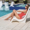 image:imageStep2 Vero Pool Lounger inPool Chaise Lounge Chair for Tanning Ledges up to 12 in Outdoor Patio Chair Weighted Earthy Tan wSpeckWhite