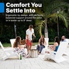 image:imageStep2 Vero Pool Lounger inPool Chaise Lounge Chair for Tanning Ledges up to 12 in Outdoor Patio Chair Weighted Earthy Tan wSpeckWhite