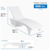 image:imageStep2 Vero Pool Lounger inPool Chaise Lounge Chair for Tanning Ledges up to 12 in Outdoor Patio Chair Weighted Earthy Tan wSpeckWhite