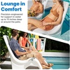 image:imageStep2 Vero Pool Lounger inPool Chaise Lounge Chair for Tanning Ledges up to 12 in Outdoor Patio Chair Weighted Earthy Tan wSpeckWhite