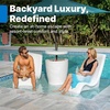 image:imageStep2 Vero Pool Lounger inPool Chaise Lounge Chair for Tanning Ledges up to 12 in Outdoor Patio Chair Weighted Earthy Tan wSpeckWhite