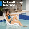 image:imageStep2 Vero Pool Lounger inPool Chaise Lounge Chair for Tanning Ledges up to 12 in Outdoor Patio Chair Weighted Earthy Tan wSpeckWhite