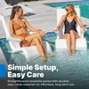 image:imageStep2 Vero Pool Lounger inPool Chaise Lounge Chair for Tanning Ledges up to 12 in Outdoor Patio Chair Weighted Earthy Tan wSpeckWhite